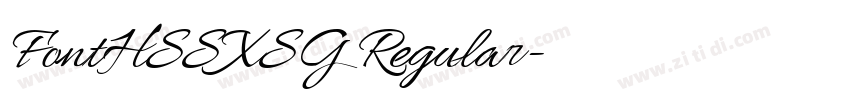 FontHSSXSG Regular字体转换 FontHSSXSG Regular字体转换